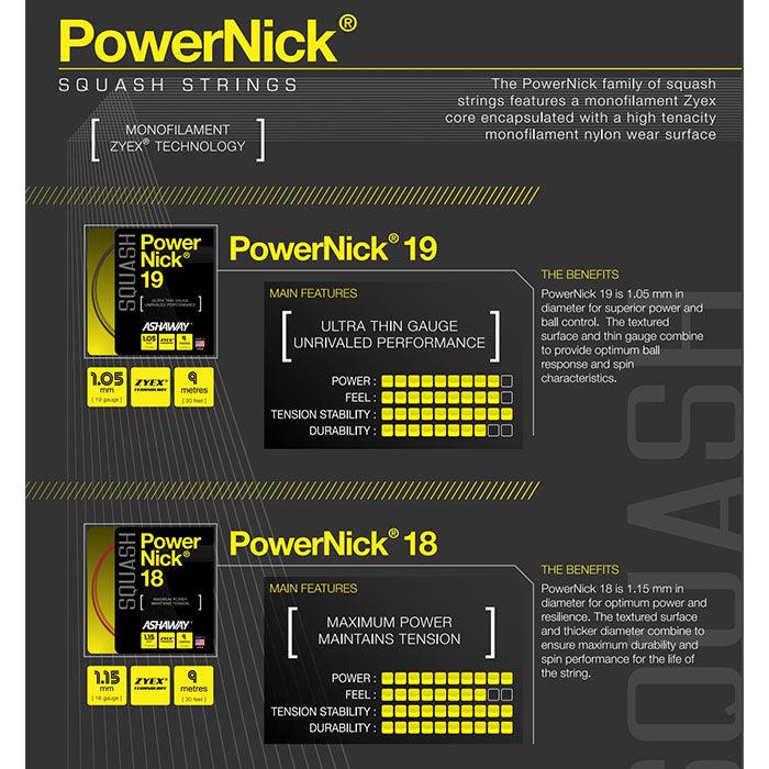 Ashaway PowerNick 19 110 mtr. - Squashwebwinkel