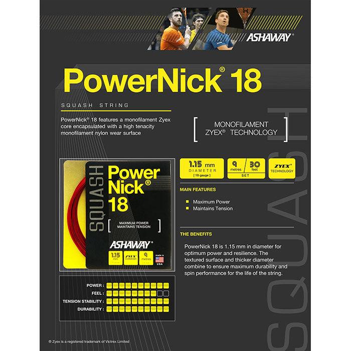 Ashaway PowerNick 18 9 mtr. - Squashwebwinkel