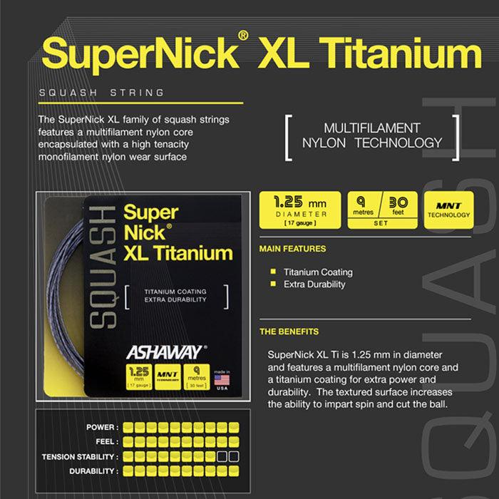 Ashaway SuperNick XL Titanium 9 mtr. - Squashwebwinkel