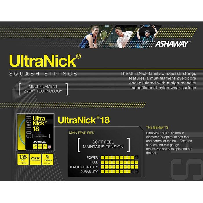 Ashaway UltraNick 18 110 mtr. - Squashwebwinkel