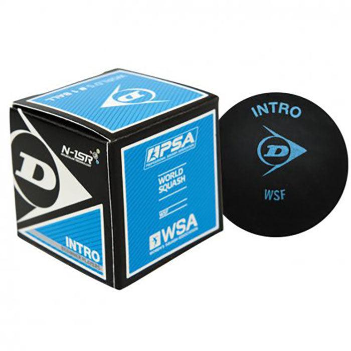 Dunlop Squashball (3x) Intro (blauwe stip) - Squashwebwinkel